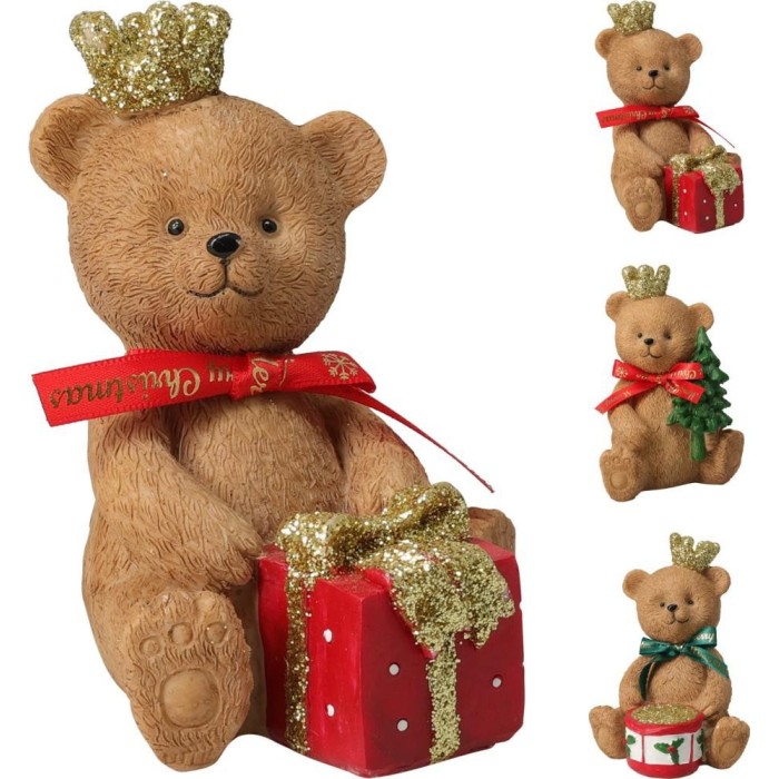 ORSO NATALE 12CM 3ASS